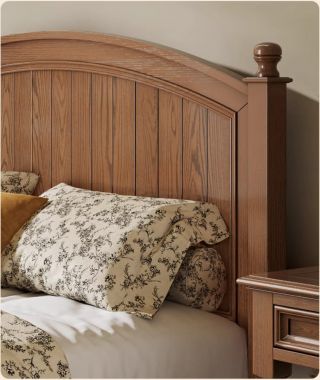 Mẫu giường ngủ đẹp gỗ sồi – Xu hướng phòng ngủ hiện đại-DHN 014