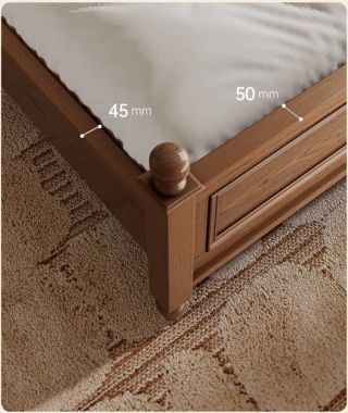 Mẫu giường ngủ đẹp gỗ sồi – Xu hướng phòng ngủ hiện đại-DHN 014