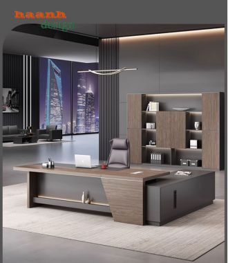 Bàn ghế phòng lãnh đạo gỗ công nghiệp hiện đại. PGD 005