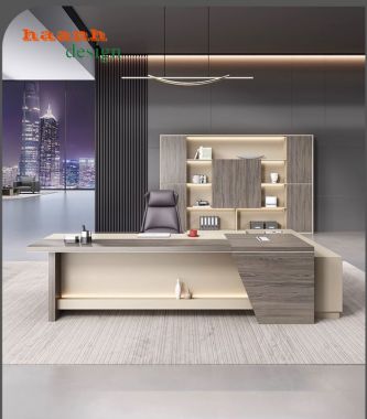 Bàn ghế phòng lãnh đạo gỗ công nghiệp hiện đại. PGD 005
