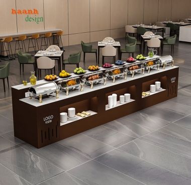 Bàn buffet gỗ công nghiệp:nội thất sang trọng và tiện ích-BFF 002