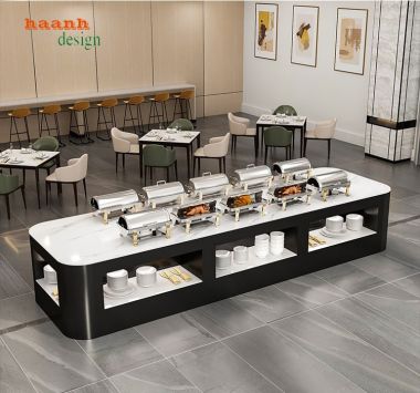 Bàn buffet gỗ công nghiệp:nội thất sang trọng và tiện ích-BFF 002