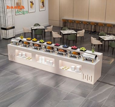 Bàn buffet gỗ công nghiệp:nội thất sang trọng và tiện ích-BFF 002