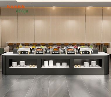 Bàn buffet gỗ công nghiệp:nội thất sang trọng và tiện ích-BFF 002