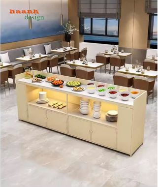 Bàn quầy buffee khách sạn chuẩn không gian nhà hàng,khách sạn-BFF 006