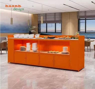 Bàn quầy buffee khách sạn chuẩn không gian nhà hàng,khách sạn-BFF 006