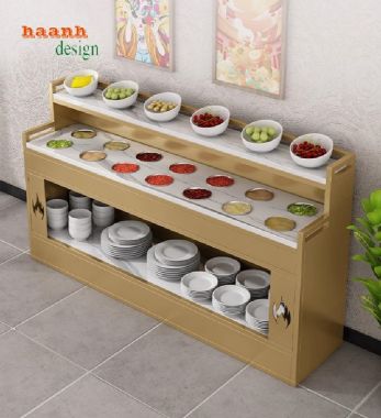 Kệ đựng gia vị nhà hàng gỗ Melamine – Tiện ích, chuyên nghiệp-BFF 005