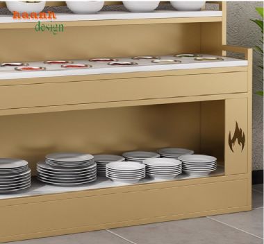 Kệ đựng gia vị nhà hàng gỗ Melamine – Tiện ích, chuyên nghiệp-BFF 005