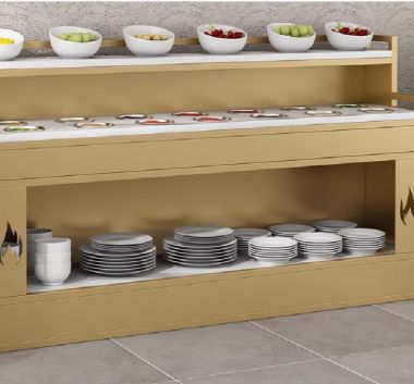 Kệ đựng gia vị nhà hàng gỗ Melamine – Tiện ích, chuyên nghiệp-BFF 005