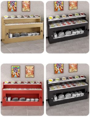 Kệ đựng gia vị nhà hàng gỗ Melamine – Tiện ích, chuyên nghiệp-BFF 005