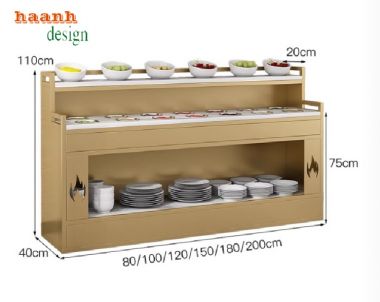 Kệ đựng gia vị nhà hàng gỗ Melamine – Tiện ích, chuyên nghiệp-BFF 005