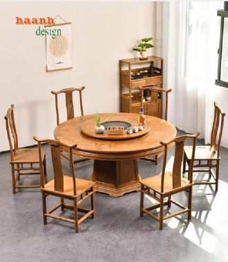 Tìm hiểu ưu điểm của bàn ghế ăn gỗ đời minh-BGG 004