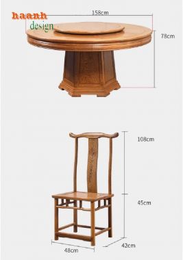Tìm hiểu ưu điểm của bàn ghế ăn gỗ đời minh-BGG 004