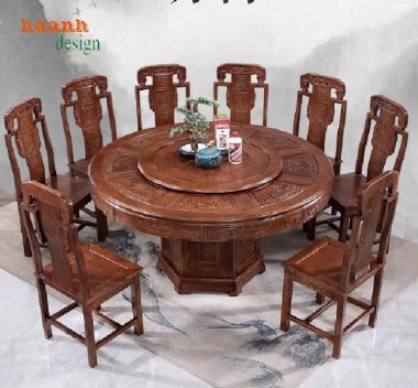 Bàn ghế ăn gỗ đẹp – Tôn vinh giá trị truyền thống Việt-BGG 005