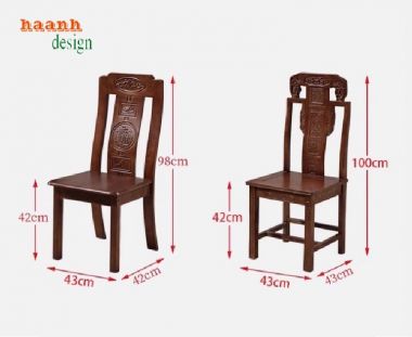 Bàn ghế ăn gỗ đẹp – Tôn vinh giá trị truyền thống Việt-BGG 005