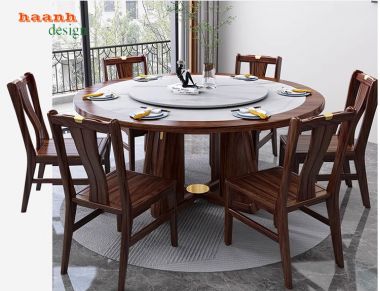 Bàn Ghế Ăn Gỗ Giả Cổ Nét Hoài Cổ Sang Trọng Cho Không Gian Bếp-BGG 003