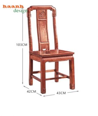 Bàn ghế ăn gỗ tự nhiên giả cổ phong cách á đông BGG 001