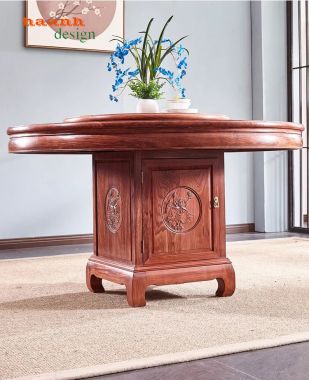 Bàn ghế ăn gỗ tự nhiên giả cổ phong cách á đông BGG 001