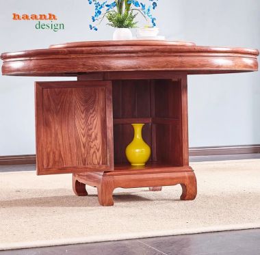 Bàn ghế ăn gỗ tự nhiên giả cổ phong cách á đông BGG 001