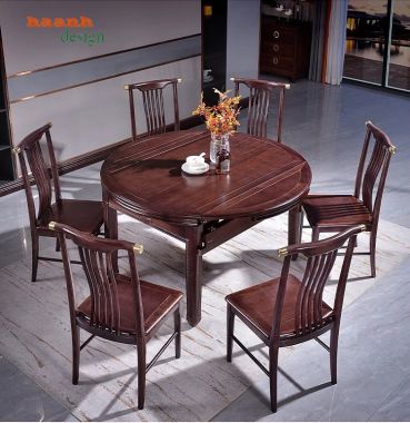 Bàn ghế ăn gỗ tự nhiên - Lựa chọn nội thất sang trọng- BGG 002