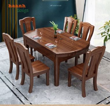 Thiết kế thông minh cho bàn ghế ăn gỗ hiện đại-BGA 006
