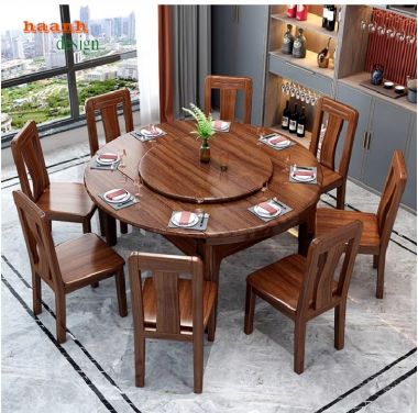 Thiết kế thông minh cho bàn ghế ăn gỗ hiện đại-BGA 006