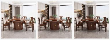 Sáng tạo không gian với bàn ăn gia đình gỗ tự nhiên-BGA 009