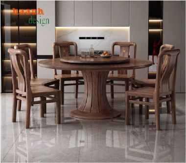 Bàn ghế ăn gỗ gia đình – Tạo không gian ấm cúng cho tổ ấm-BGA 007