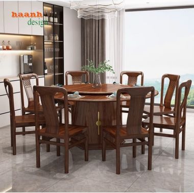 Sáng tạo không gian với bàn ăn gia đình gỗ tự nhiên-BGA 009