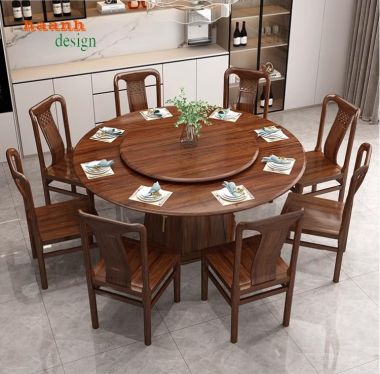 Sáng tạo không gian với bàn ăn gia đình gỗ tự nhiên-BGA 009