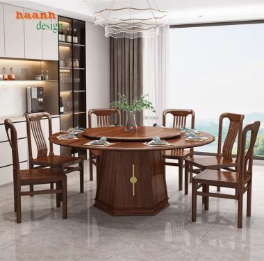 Sáng tạo không gian với bàn ăn gia đình gỗ tự nhiên-BGA 009