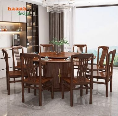 Sáng tạo không gian với bàn ăn gia đình gỗ tự nhiên-BGA 009