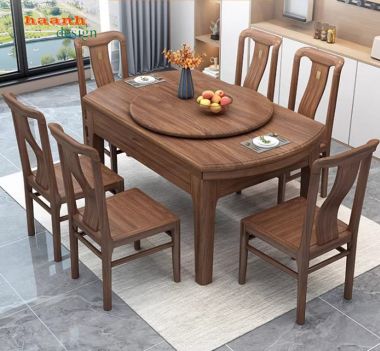 Bàn ghế ăn thông minh gỗ sồi – Linh hoạt mở rộng, bền đẹp-BGA 005