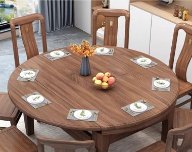 Bàn ghế ăn thông minh gỗ sồi – Linh hoạt mở rộng, bền đẹp-BGA 005