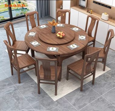 Bàn ghế ăn thông minh gỗ sồi – Linh hoạt mở rộng, bền đẹp-BGA 005