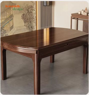 Bàn ghế ăn mở rộng linh hoạt kèm mâm tròn - BGA 015
