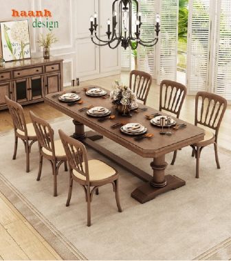 Khám phá bàn ghế ăn phong cách châu Âu chuẩn Pháp tinh tế-BAC 009