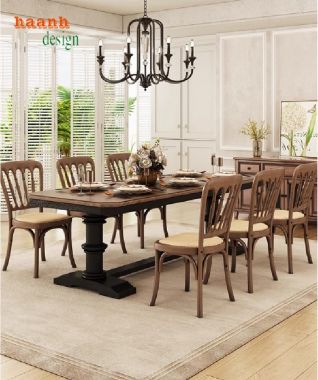 Khám phá bàn ghế ăn phong cách châu Âu chuẩn Pháp tinh tế-BAC 009