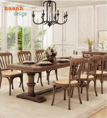 Khám phá bàn ghế ăn phong cách châu Âu chuẩn Pháp tinh tế-BAC 009