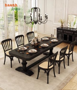 Khám phá bàn ghế ăn phong cách châu Âu chuẩn Pháp tinh tế-BAC 009