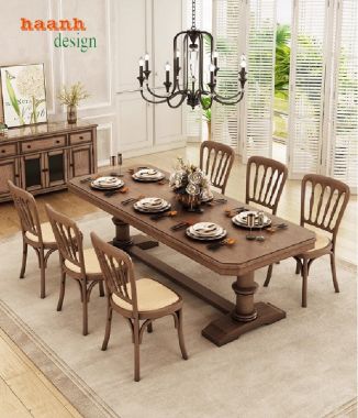 Khám phá bàn ghế ăn phong cách châu Âu chuẩn Pháp tinh tế-BAC 009