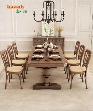 Khám phá bàn ghế ăn phong cách châu Âu chuẩn Pháp tinh tế-BAC 009