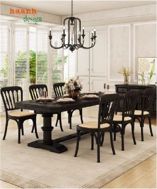 Khám phá bàn ghế ăn phong cách châu Âu chuẩn Pháp tinh tế-BAC 009