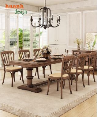 Khám phá bàn ghế ăn phong cách châu Âu chuẩn Pháp tinh tế-BAC 009