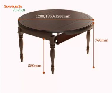 Bàn ghế ăn gỗ tân cổ điển châu Âu được ưa chuộng nhất hiện nay-BAC 010