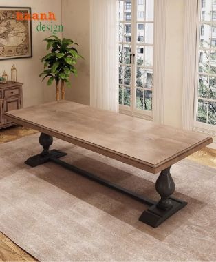 Đắm chìm trong nét đẹp của bàn ăn tân cổ điển châu âu-BAC 006