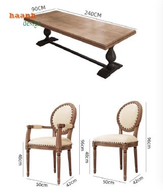 Đắm chìm trong nét đẹp của bàn ăn tân cổ điển châu âu-BAC 006