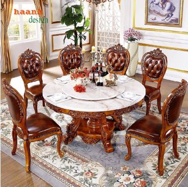 Sang trọng và tinh tế - Bàn ghế ăn tân cổ điển-BAC 007