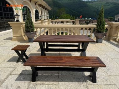 Khám phá bàn chân sắt mặt gỗ cao cấp – Thiết kế chữ X độc đáo-NTG 024