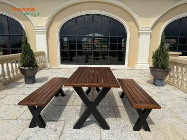 Khám phá bàn chân sắt mặt gỗ cao cấp – Thiết kế chữ X độc đáo-NTG 024